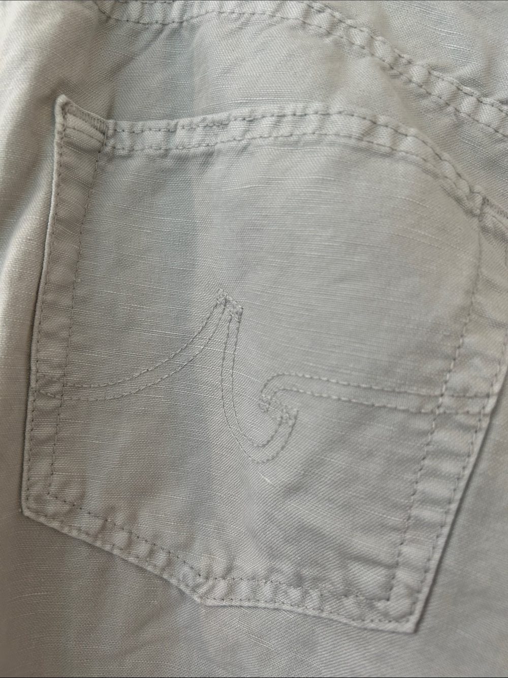Ag Adriano Goldschmied Pale Gray Straight Chinos - Picture 3 of 5